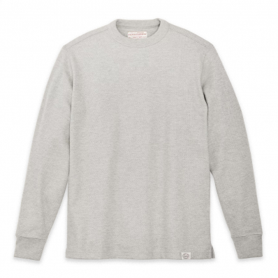 Filson Waffle Knit Thermal Crew Mossy Rock front