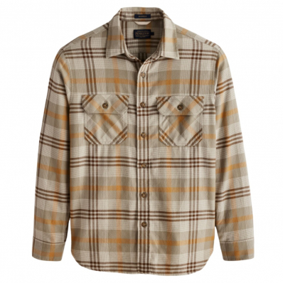 Pendleton Burnside Flannel Shirt Olive/Blue/Rust Plaid