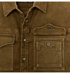 Filson Beartooth Jac Shirt Golden Brown Multi Stripe front