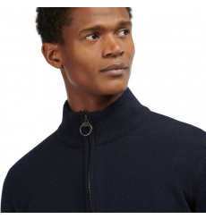 Barbour Holden Half Zip Lambswool Sweater Navy