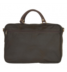 Barbour Wax Leather Briefcase Navy