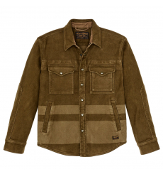 Filson Beartooth Jac Shirt Golden Brown Multi Stripe front