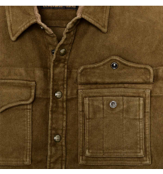 Filson Beartooth Jac Shirt Golden Brown Multi Stripe front