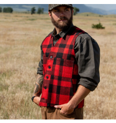 Filson Mackinaw Wool Vest Red/Black