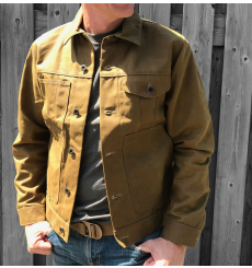 Filson Tin Cloth Short Lined Cruiser Jacket Dark Tan