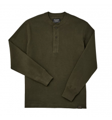 Filson Waffle Knit Thermal Crew Mossy Rock front