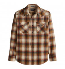 Pendleton Burnside Flannel Shirt Olive/Blue/Rust Plaid