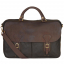 Barbour Wax Leather Briefcase Navy