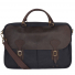 Barbour Wax Leather Briefcase Navy