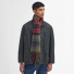 Barbour Brack Patchwork Tartan Scarf Cardinal/Classic