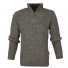 Barbour New Tyne Half Zip Knitted Jumper Derby Tweed front 