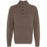 Barbour Patch Half Button Lambswool Sweater Dark Stone