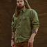 Filson Field Jac-Shirt Fatigue Green posing