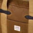 Filson Tin Cloth Tote Bag With Zipper Dark Tan front detail