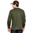 Waffle Knit Henley Mossy Rock wearing back