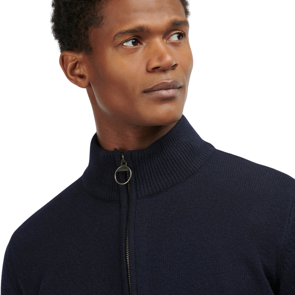 Barbour Holden Half Zip Lambswool Sweater Navy, trui gemaakt van eersteklas lamswol