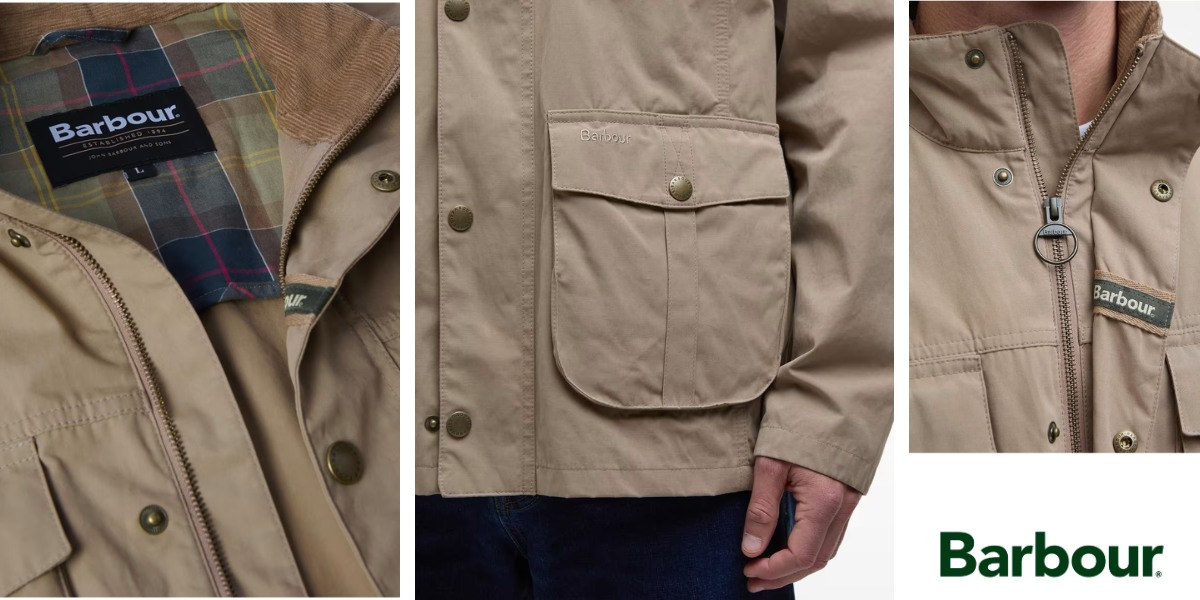 Barbour Sanderling Casual Jacket in Military Brown is een stijlvolle en praktische zomerjas