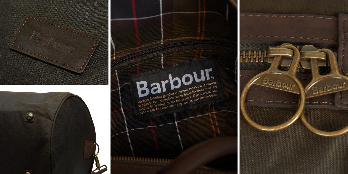 Barbour Wax Holdall Duffle Bag Olive, Geweldige weekendtas voor een stijvolle man.