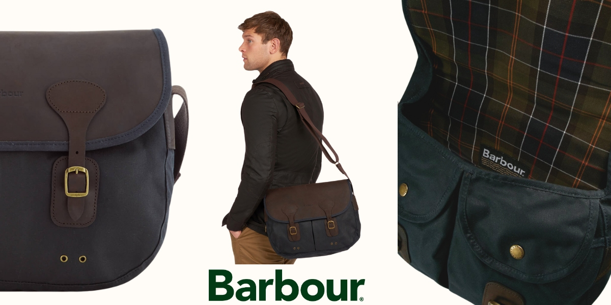 Barbour Leather Tarras Schoudertas Navy, Stijlvolle Messenger Bag