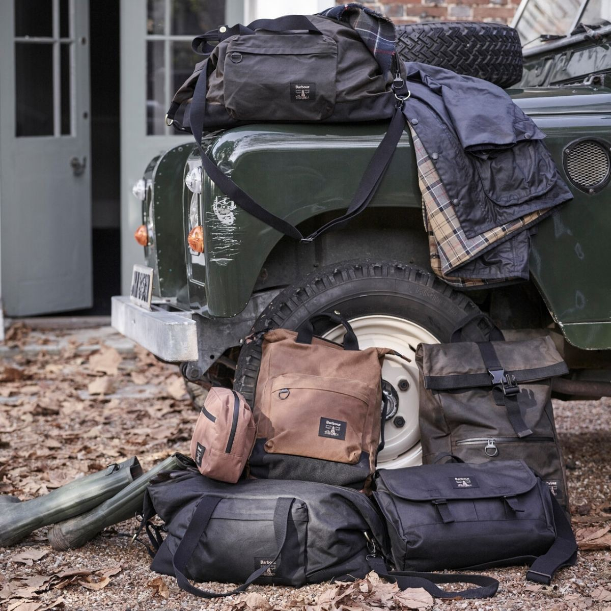 Barbour Field Wax Fold Over Top Backpack Olive/Black, Great backbag for work and school.