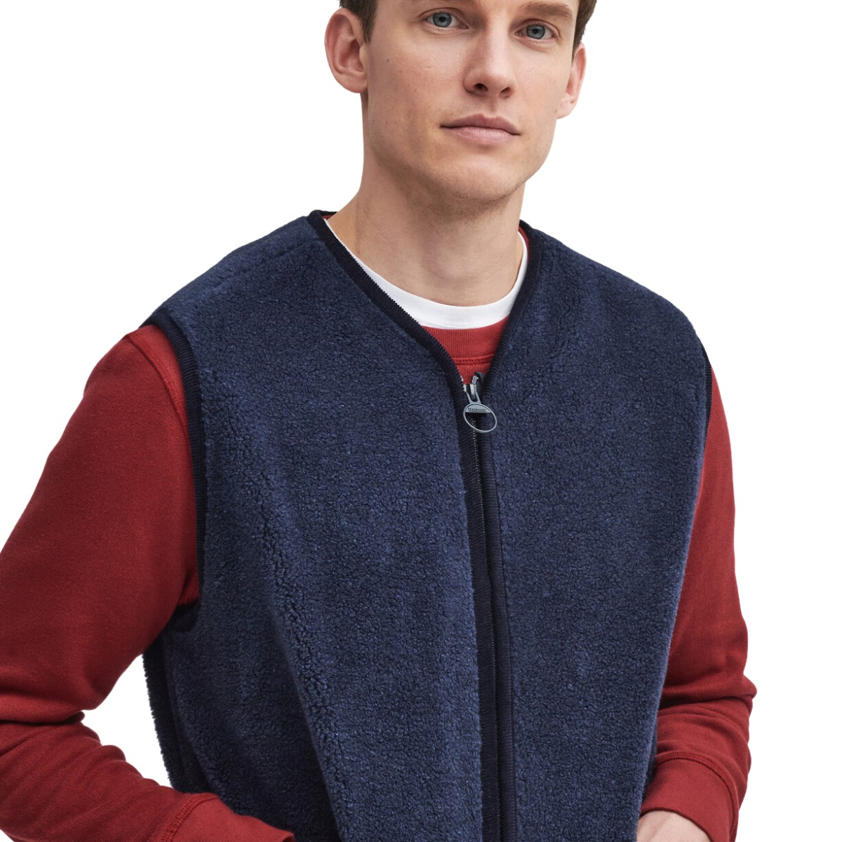 Barbour Liddesdale Fleece Vest Navy, Stijlvolle outdoorjas in robuust gewaxed katoen.