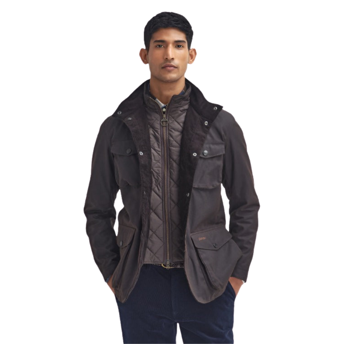 Barbour Ogston Wax Jacket Rustic/Classic, elegant en verfijnd, robuuste winterjas.