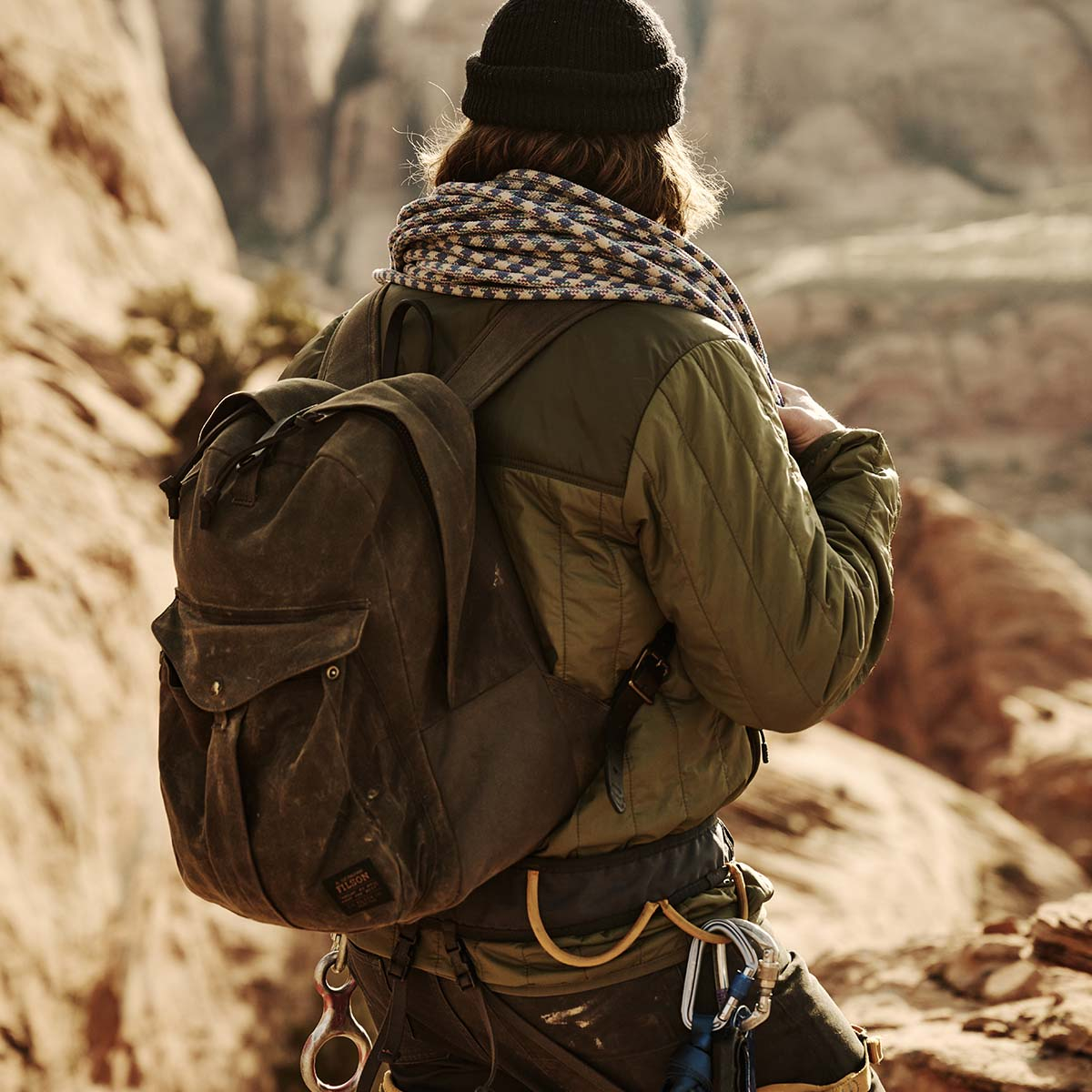 Filson Journeyman Backpack Otter Green, waterdichte rugzak die tientallen jaren meegaat, in elk klimaat