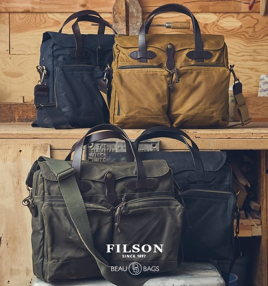Filson 24-Hour Briefcases Tan, Navy, Black, Otter Green