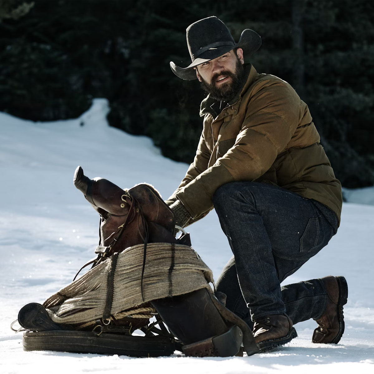 Filson Down Cruiser Jacket Dark Tan, uitzonderlijk warm en slijtvast Jacket