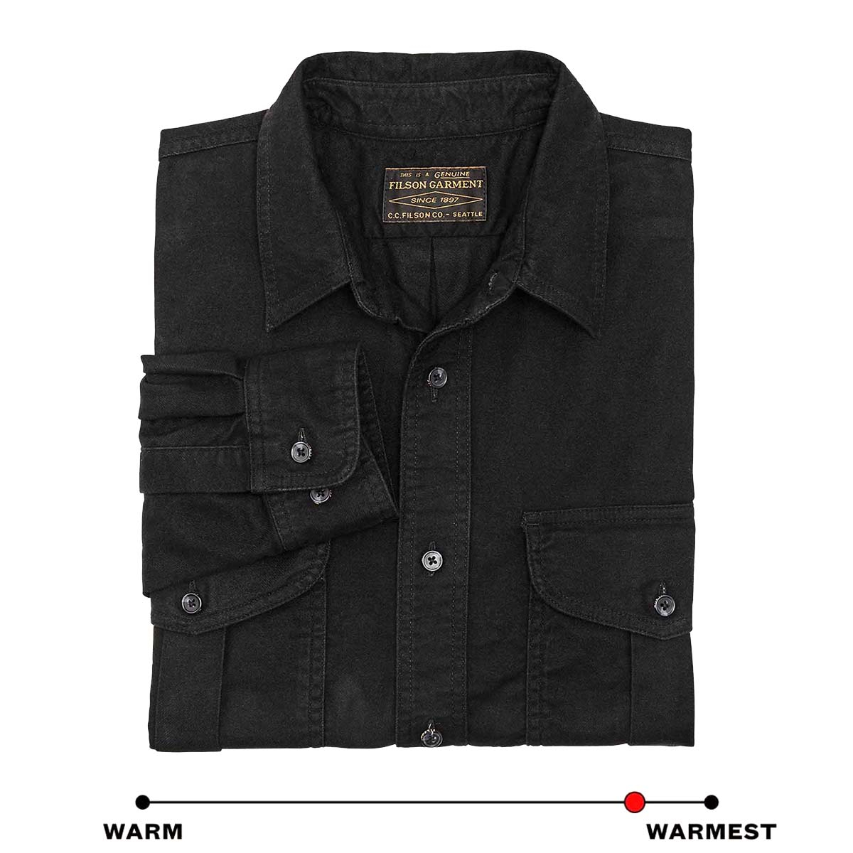 Filson Alaskan Guide Shirt Black, biedt onfeilbaar comfort en duurzaamheid, seizoen na seizoen