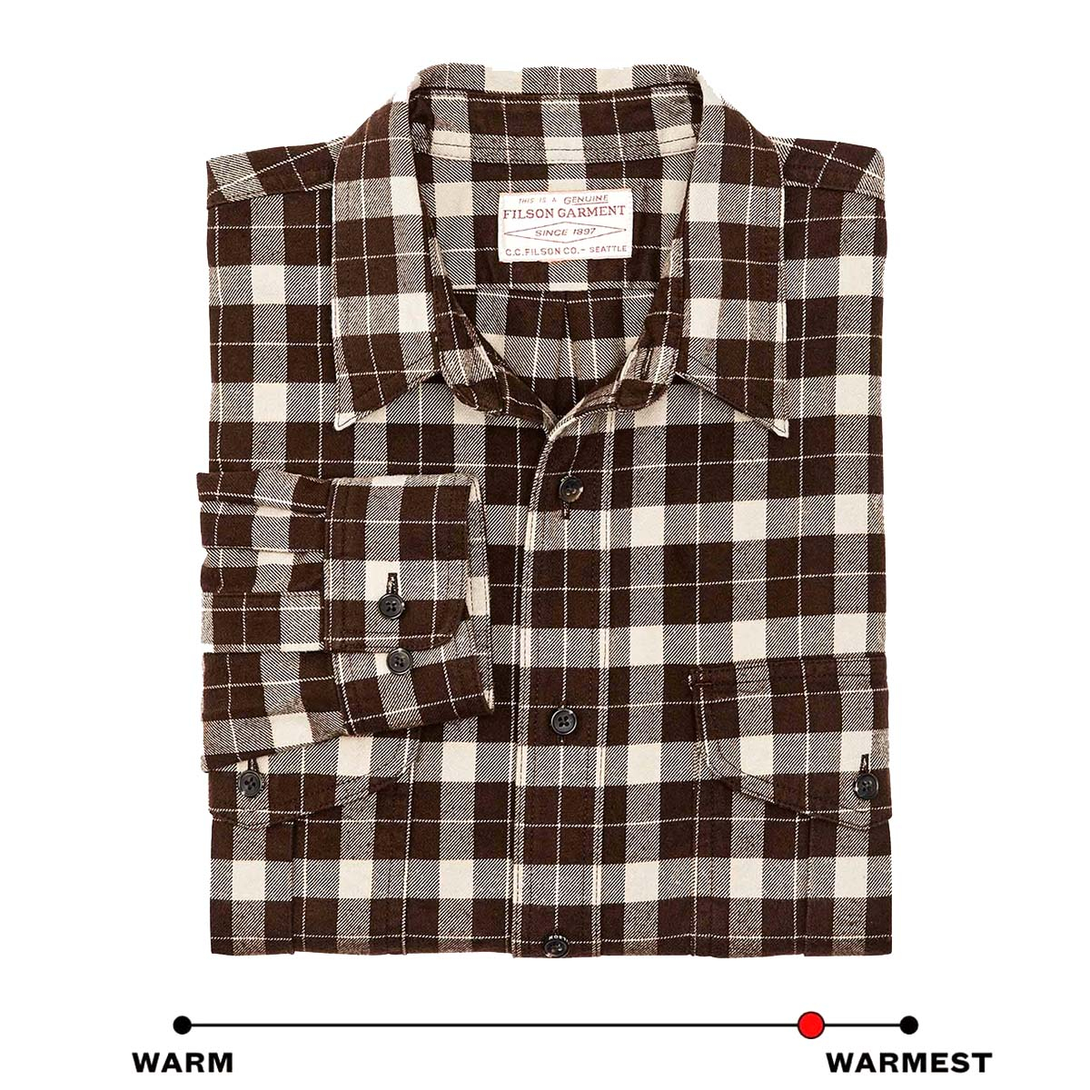 Filson Alaskan Guide Shirt Brown/Cream Plaid, wysiwyg/filson-shirt/Filson-Alaskan-Guide-Shirt-11012006-Black-warm-warmest.jpg