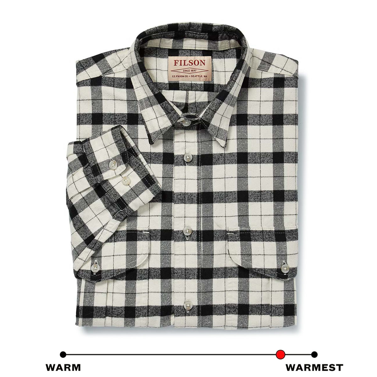 Filson Alaskan Guide Shirt Heather Gray/Black Plaid, biedt onfeilbaar comfort en duurzaamheid, seizoen na seizoen