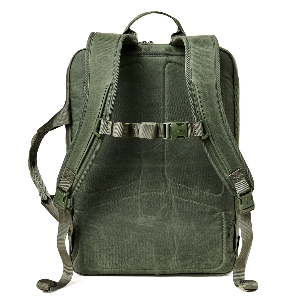 Filson Surveyor Pullman Pack Service Green, Meerdere draagmogelijkheden, hand, schouder, rug