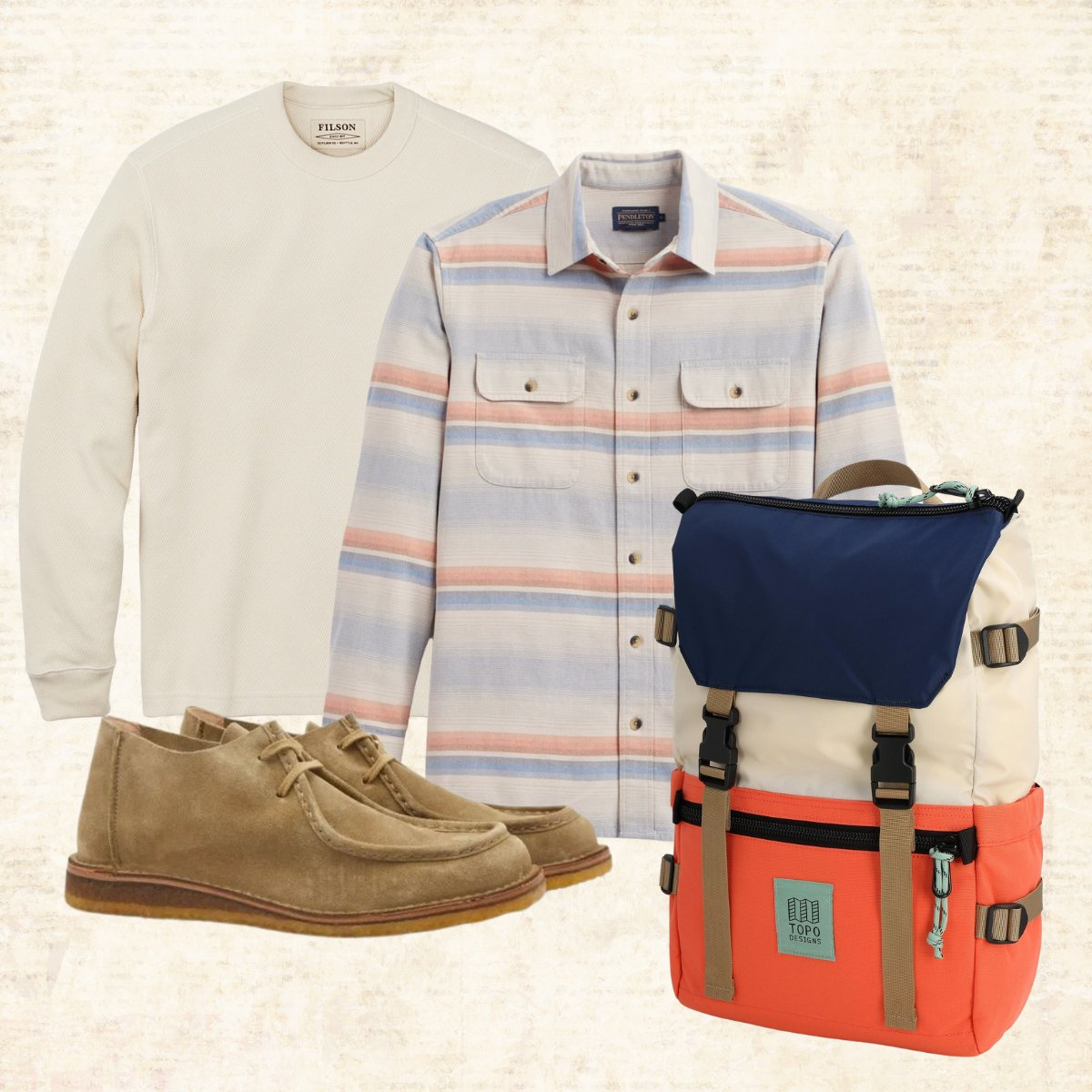 Pendleton Beach Shack Shirt Natural Multi Stripe, how to style.