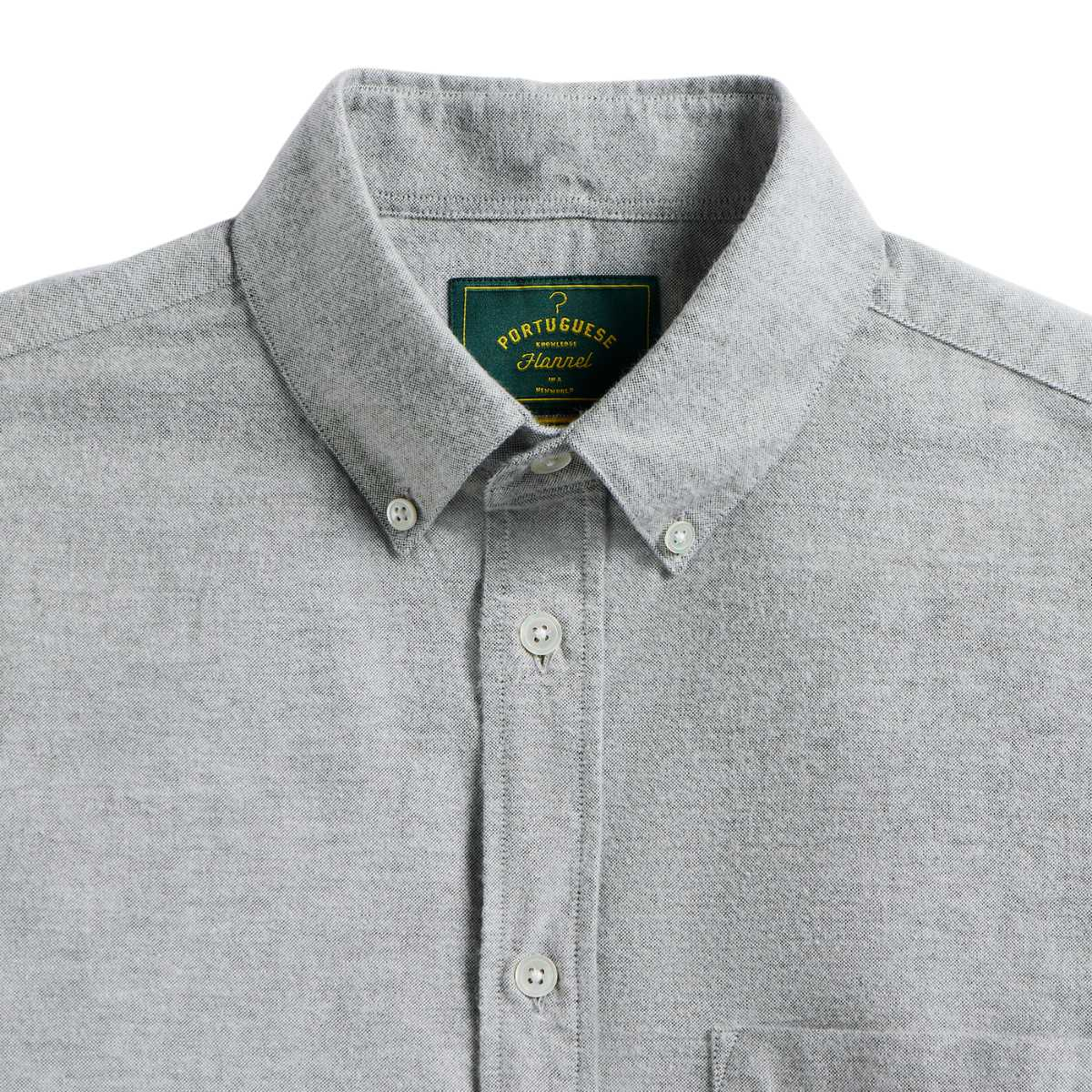 Portuguese Flannel Brushed Oxford Shirt, vervaardigd door meesterambachtslieden in de oude steden van Noord-Portugal 