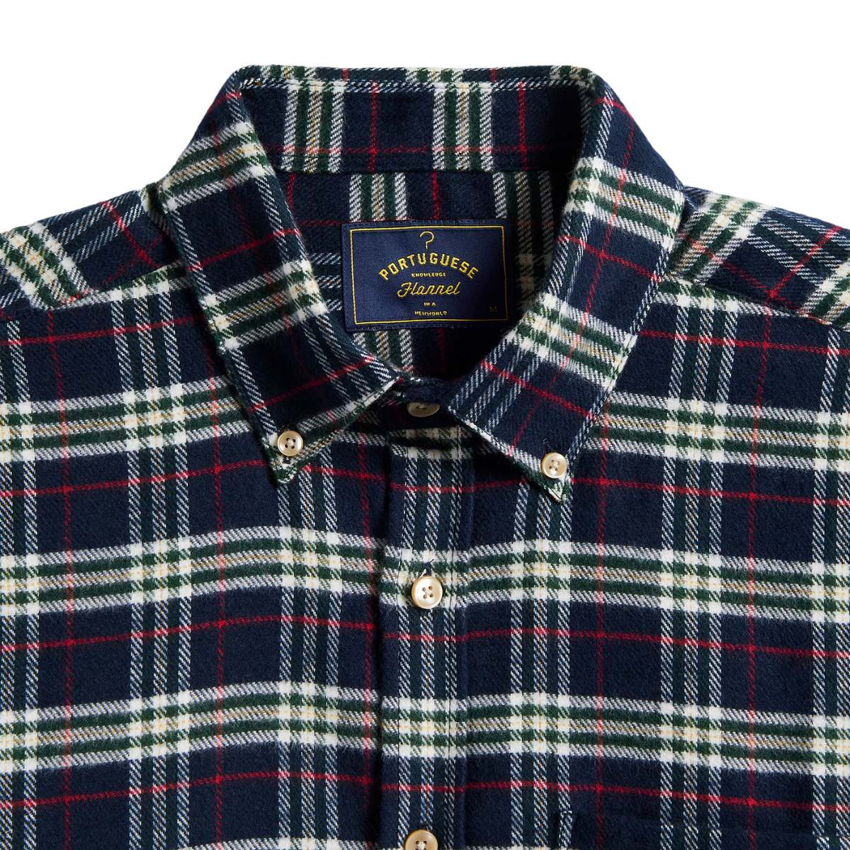 Portuguese Flannel Lamo Shirt Blue, gemaakt van de warm en zacht flannel.