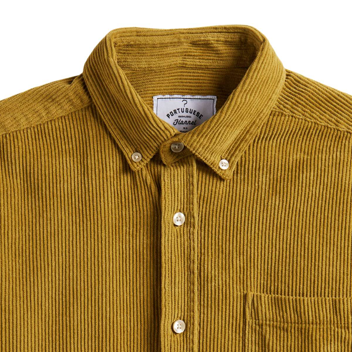 Portuguese Flannel Lobo Cotton-Corduroy Shirt Prairie, gemaakt van de fijnste exclusieve stoffen