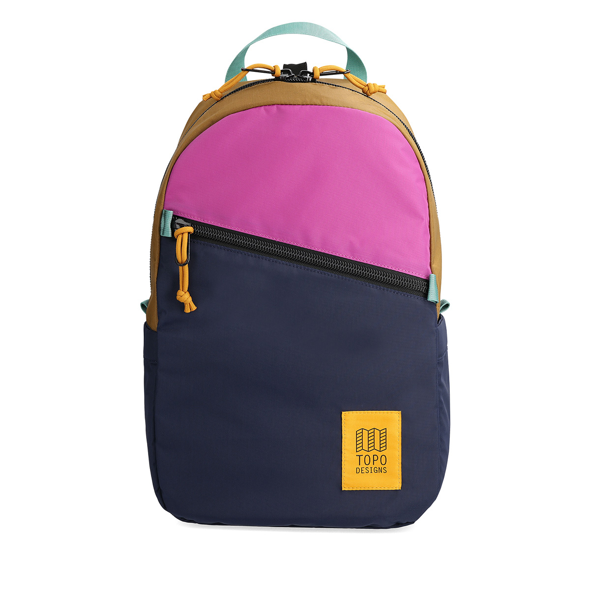 Topo Designs Light Pack Dark Khaki/Navy, lichtgewicht alle-daagse tas en de perfecte rugzak voor wandeltochten