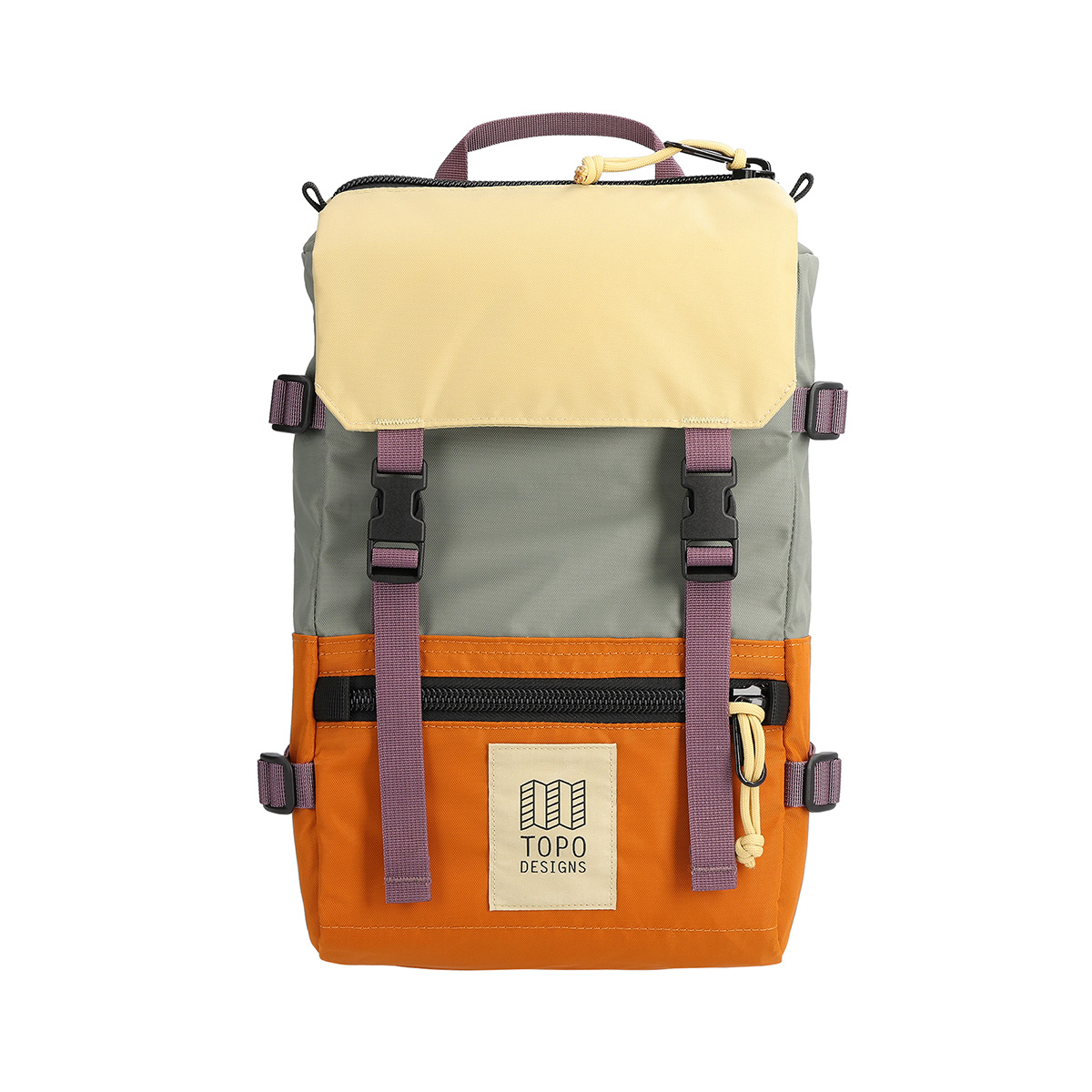 Topo Designs Rover Pack Mini Beetle/Spice, statement-makende rugtas met de perfecte maat om boodschappen mee te doen of mee te nemen tijdens een wandeling