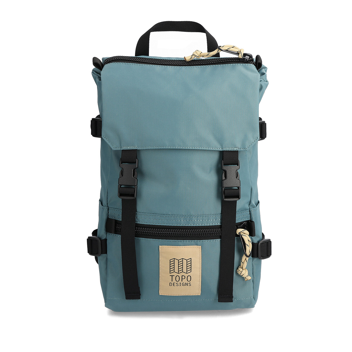 Topo Designs Rover Pack Mini Sea Pine, statement-makende rugtas met de perfecte maat om boodschappen mee te doen of mee te nemen tijdens een wandeling